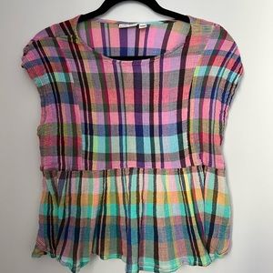 Multicolor Peplum Blouse